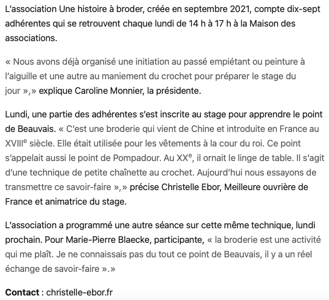 2023-03-13 stageChartres - article